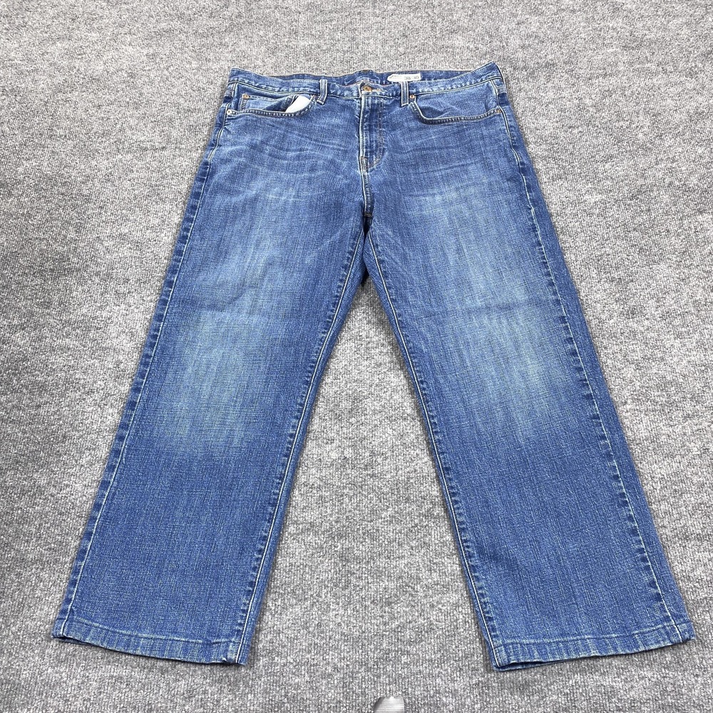 LEMIEUX Jeans Mens 38x27 Blue Relaxed Straight Light‎ Wash Denim Stretch